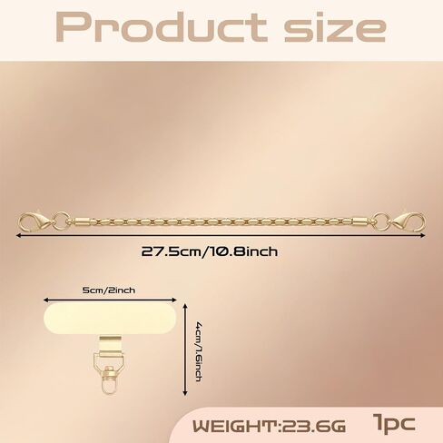 Detachable Metal Phone Wrist Strap with Tether Tab, Women’s Phone Chain Wristlet, Fits All Smartphones for Shopping and Traveling in Kuwait