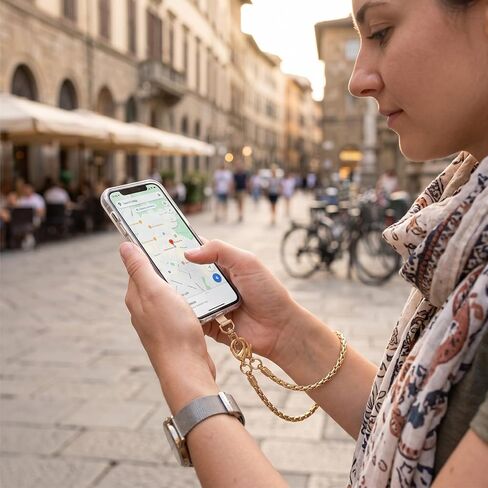 Detachable Metal Phone Wrist Strap with Tether Tab, Women’s Phone Chain Wristlet, Fits All Smartphones for Shopping and Traveling in Kuwait