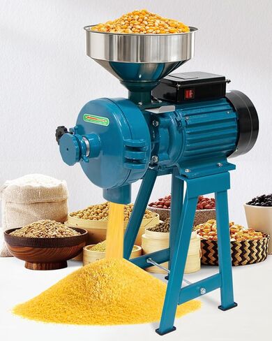 NAIZEA Electric Grain Mill Grinder, 3000W Wet & Dry Corn Mill Grinders,Commercial Flour Mill Machine with Funnel, Feed Grinders for Corn, Wheat, Rice, Coffee, Cereals(Wet Dry Grinder) in Saudi Arabia