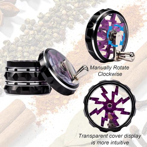 2.5 Inch Spice Grinder for Kitchen, Stainless Steel Manual Grinder with Sharp Teeth, Magnetic Lid, Handle for Pepper, Salt and Seasonings in Saudi Arabia