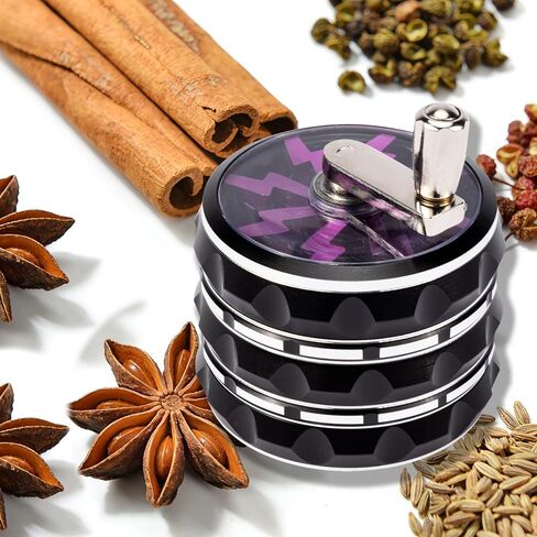 2.5 Inch Spice Grinder for Kitchen, Stainless Steel Manual Grinder with Sharp Teeth, Magnetic Lid, Handle for Pepper, Salt and Seasonings in Saudi Arabia