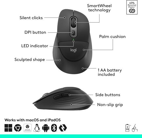 Logitech Signature Comfort Plus M850 L for Business Wireless Mouse in Saudi Arabia