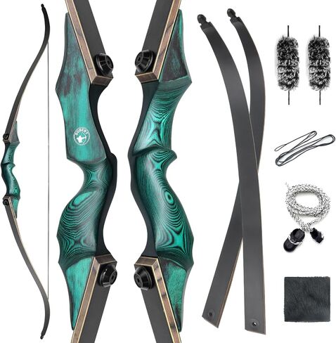 oubert 60" 20-60 Lbs Recurve Bow Set Right Hand Archery Hunting Bow in Saudi Arabia