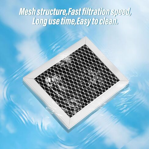 4Pcs Microwave Charcoal Filter Replacement for 8206230A, Microwave Filter Replacement 5.35" x 5.03" Air Carbon Filter in Kuwait