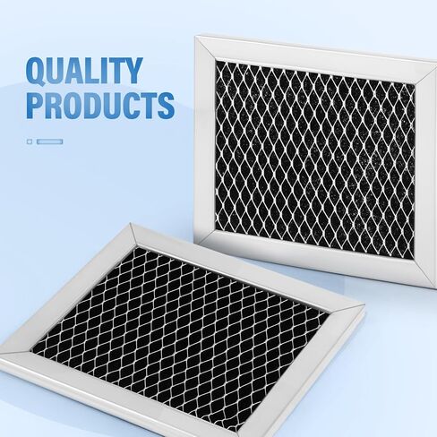4Pcs Microwave Charcoal Filter Replacement for 8206230A, Microwave Filter Replacement 5.35" x 5.03" Air Carbon Filter in Kuwait