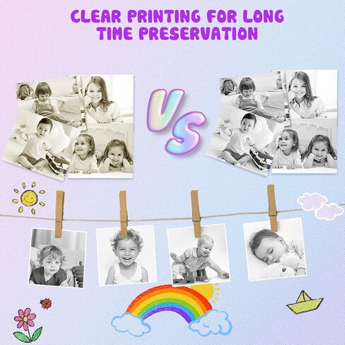 Kids Instant Print Camera Paper, 6 Rolls Thermal Printing Refill Paper Set in Kuwait
