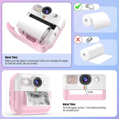 Kids Instant Print Camera Paper, 6 Rolls Thermal Printing Refill Paper Set in Kuwait