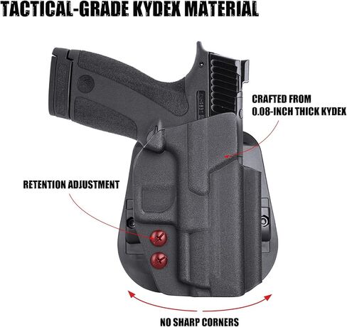 OWB Holster Compatible with Smith & Wesson M&P Shield X, Kydex Optic Cut in Saudi Arabia