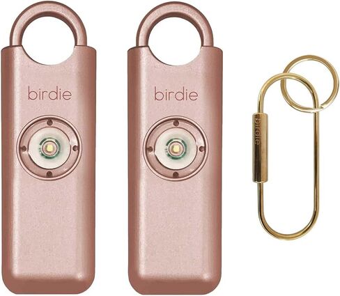 She’s Birdie–The Original Personal Safety Alarm for Women by Women–Loud Siren, Strobe Light and Key Chain in a Variety of Colors (Metallic Rose, 2 Pack) in Saudi Arabia