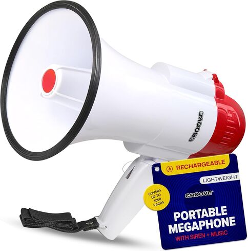 Croove Portable Megaphone Bullhorn, Loud Speaker with Siren, Volume Control in Saudi Arabia