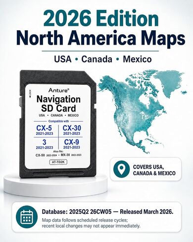 Anture Navigation SD Card for CX-5 2021-2023, 2026 Map Edition in Saudi Arabia