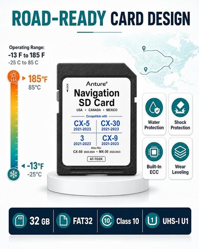 Anture Navigation SD Card for CX-5 2021-2023, 2026 Map Edition in Saudi Arabia
