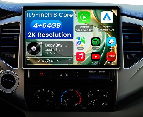 11.5 Inch 8 Core 4GB+64GB Car Radio Stereo for Toyota Tacoma 2005-2015 in Saudi Arabia