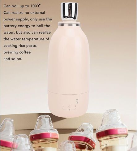 Portable Insulated Stainless Steel Milk Warmer 500ml for Travel Cordless Hot Water Boiler Camping in Saudi Arabia