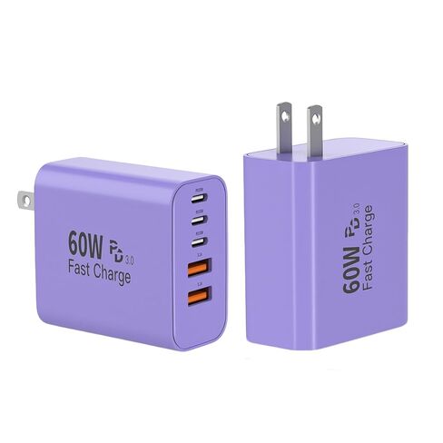 3 Pack Apple 17 Pro Max Charger Fast Charging,PD 60W 5 in 1 Multiport USB C Wall Charger Block Fast Charging, iPhone 16 Plug Cube Quick Charge for iPhone17 Air/16/16e/16 Pro/15Pro Max/14/13/12/11/iPad in Kuwait