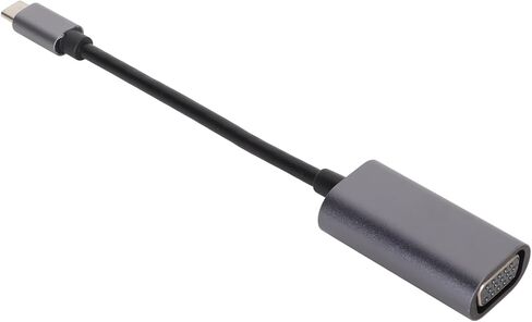 Jiawu USB C to VGA Adapter Cable 1080P Supported Anti Slip Design Aluminium Alloy Type C to VGA Adaptor for Laptop Phone Tablet Monitor Projector in Kuwait