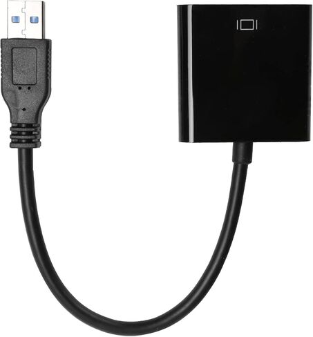 Jiawu USB to VGA Adapter, 5.0Gbps 1920x1080 VGA Converter USB Cable with Audio Video Support for 7/8/10 Desktop Extension in Kuwait