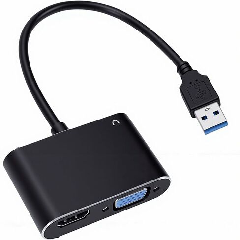 GOWENIC USB 3.0 to VGA Adapter, Dual Monitor Display Support 60Hz Full HD Video Converter, with Screen Extension and Mirror Mode, for 10 8 7 and OS X in Saudi Arabia