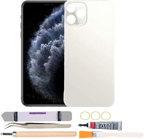Back Rear Glass Cover Replacement Compatible with iPhone 11 Pro Max 6.7 inches with Repair Tool Kits (Grey) in Saudi Arabia
