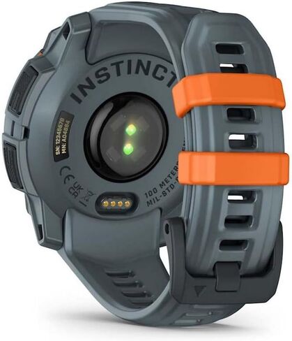 Garmin Instinct® 3 45mm, Solar Charged Display, Rugged Outdoor GPS Smartwatch, Metal-Reinforced Bezel, Built-in Flashlight, Spark Orange (Renewed) in Saudi Arabia