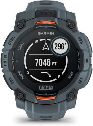 Garmin Instinct® 3 45mm, Solar Charged Display, Rugged Outdoor GPS Smartwatch, Metal-Reinforced Bezel, Built-in Flashlight, Spark Orange (Renewed) in Saudi Arabia