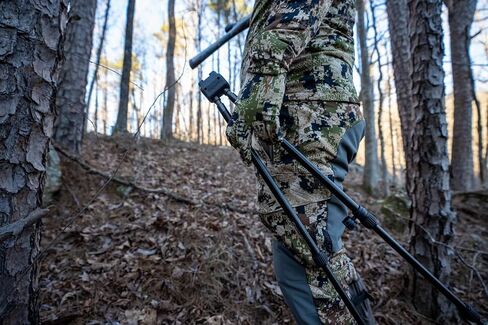 SWAGGER QD42 Quick Detach Hybrid Bipod/Shooting Stick, Compact Hunting Bipod 14" to 42" Range for Rifle, Crossbow, Shotgun, Shoot from Seated Positions, Ground Blinds, or Tree Stands in Kuwait