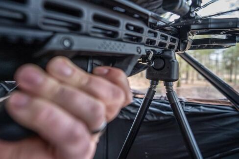 SWAGGER QD42 Quick Detach Hybrid Bipod/Shooting Stick, Compact Hunting Bipod 14" to 42" Range for Rifle, Crossbow, Shotgun, Shoot from Seated Positions, Ground Blinds, or Tree Stands in Kuwait
