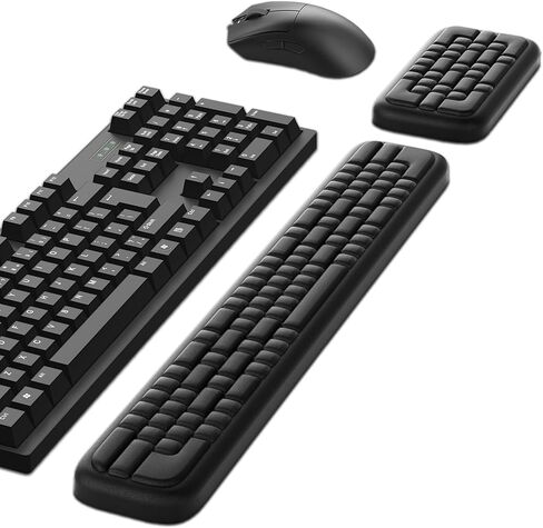 MEKASS Keyboard Wrist Rest, Ergonomic Wrist Pad, Soft Memory Foam Keyboard Hand Rest with Non-Slip Base, Easy Typing, Pain Relief, Comfort Support for Office Work Gaming Computer Accessories (Black) in Saudi Arabia
