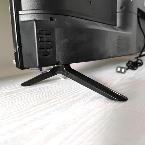 TV Stand Legs for 32Inch TVs | 2PCS Replacement TV Feet with Screws | Easy Install Plastic Mounting Brackets, Black Tabletop Base Stand(Please Check Holes Fit) in Saudi Arabia