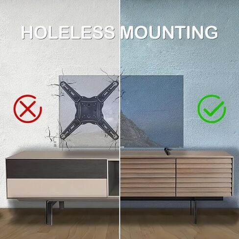 TV Stand Legs for 32Inch TVs | 2PCS Replacement TV Feet with Screws | Easy Install Plastic Mounting Brackets, Black Tabletop Base Stand(Please Check Holes Fit) in Saudi Arabia