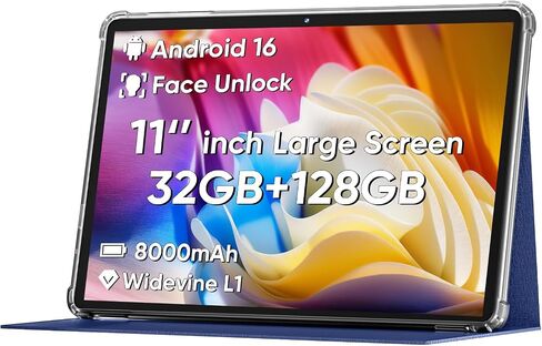COLORROOM 2026 Android16 Tablet 11inch, Face Unlock,18W Fast Charging,Black in Saudi Arabia
