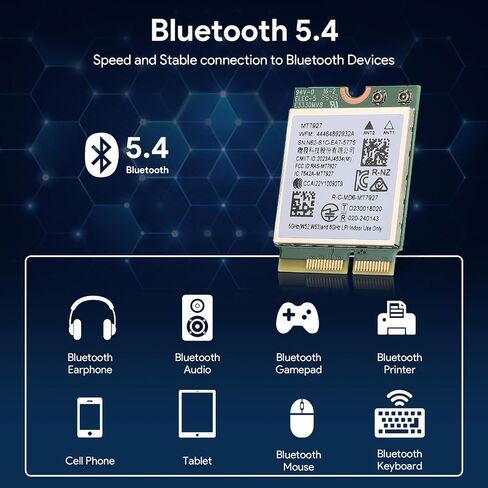 بطاقة EDUP® M.2 WiFi 7 BE9300 Bluetooth 5.4 لـ AMD/Intel Windows 11 in Kuwait