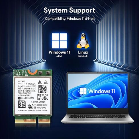 بطاقة EDUP® M.2 WiFi 7 BE9300 Bluetooth 5.4 لـ AMD/Intel Windows 11 in Kuwait