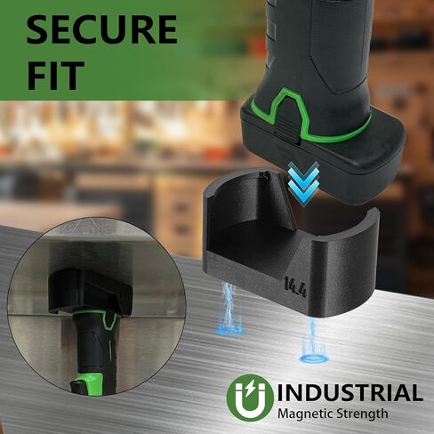 2Pcs Magnetic Battery Holder Compatible with Snap-On 14.4V Batteries, Protective Cover with Secure Mount, Cordless Tool Storage Accessory in Saudi Arabia