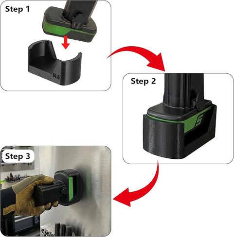 2Pcs Magnetic Battery Holder Compatible with Snap-On 14.4V Batteries, Protective Cover with Secure Mount, Cordless Tool Storage Accessory in Saudi Arabia