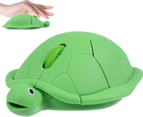 elec Space Wireless Turtle-Shaped Mouse, 2.4G Optical Computer Mouse, 3 Buttons, 12 x 7.7 cm (Mint Green) in Saudi Arabia