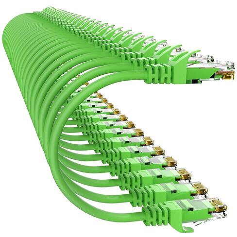Cat 6 Ethernet Cable 3FT 10Pack, Cat6 Ethernet Patch Cable 10Gbps, High-Speed UTP Cat6 Network Cable Pure Copper, Cat 6 Cable for Home and Office Network, Black in Saudi Arabia