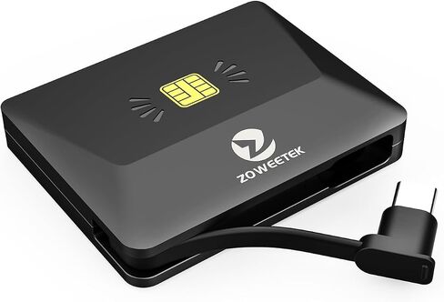 ZOWEETEK USB C CAC Reader, CAC Reader Military for Common Access Card Compatible with Windows, Mac OS and Linux in Saudi Arabia