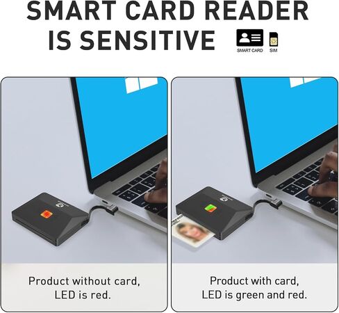 ZOWEETEK USB C CAC Reader, CAC Reader Military for Common Access Card Compatible with Windows, Mac OS and Linux in Saudi Arabia