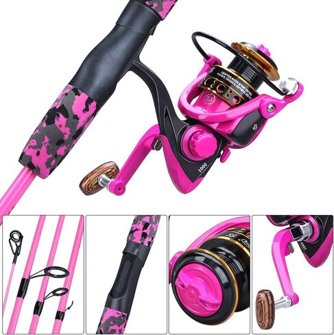 Spinning Fishing Rod,5-Piece Portable Fishing Pole and Reel Combo for Boys,Girls and Adults in Saudi Arabia