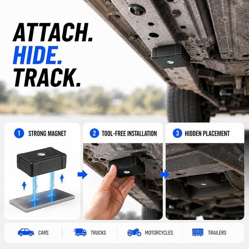 GPS Tracker for Vehicles, Long Battery Life Tracker Device for Trailers in Kuwait