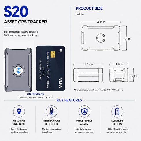 GPS Tracker for Vehicles, Long Battery Life Tracker Device for Trailers in Kuwait