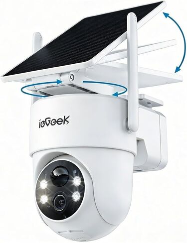 ieGeek Solar Security Cameras Wireless Outdoor with Detachable Solar Panel in Saudi Arabia