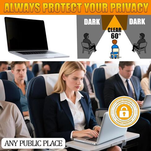 Privacy Screen Protector for MacBook Air 13.6 Inch (2022-2026,M2-M5) Nano-Suction Removable Blue Light Block,Eye Protection,Anti-Glare,Anti-Scratch, Ultra-Thin Design in Saudi Arabia