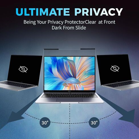 Magnetic Laptop Privacy Screen Filter 15.6 inch for 16:9 Widescreen Computer Monitor, Removable Anti Blue Light Privacy Shield, Anti-Glare Protector in Saudi Arabia