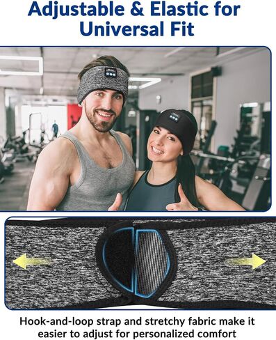 Adjustable Sleeping Headphones 2PCS Hook-and-Loop Bluetooth Headband in Saudi Arabia