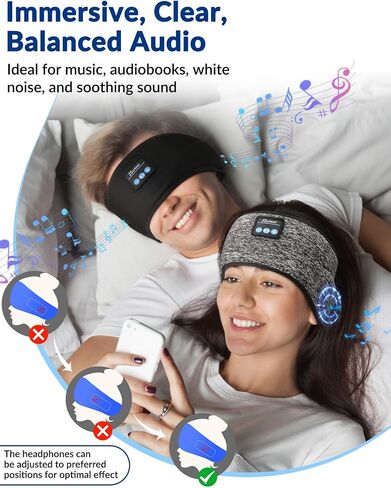 Adjustable Sleeping Headphones 2PCS Hook-and-Loop Bluetooth Headband in Saudi Arabia