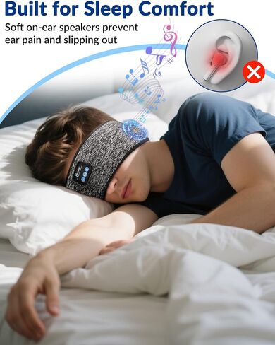 Adjustable Sleeping Headphones 2PCS Hook-and-Loop Bluetooth Headband in Saudi Arabia
