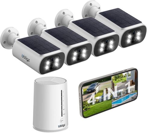 4MP Solar Security Cameras Wireless Outdoor, No Subscription in Kuwait