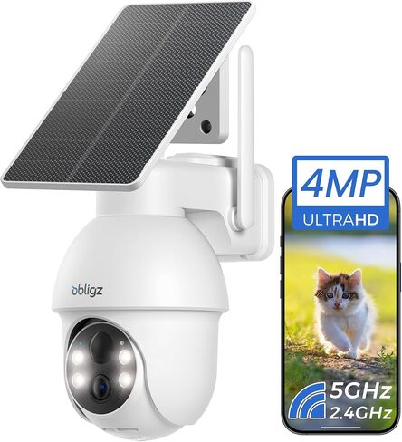 4MP Solar Security Cameras Wireless Outdoor, 64GB Local Storage in Kuwait
